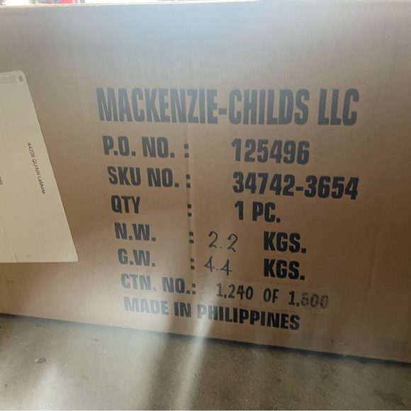 NWT Mackenzie Child Checkmate Wreath - Picture 9 of 10